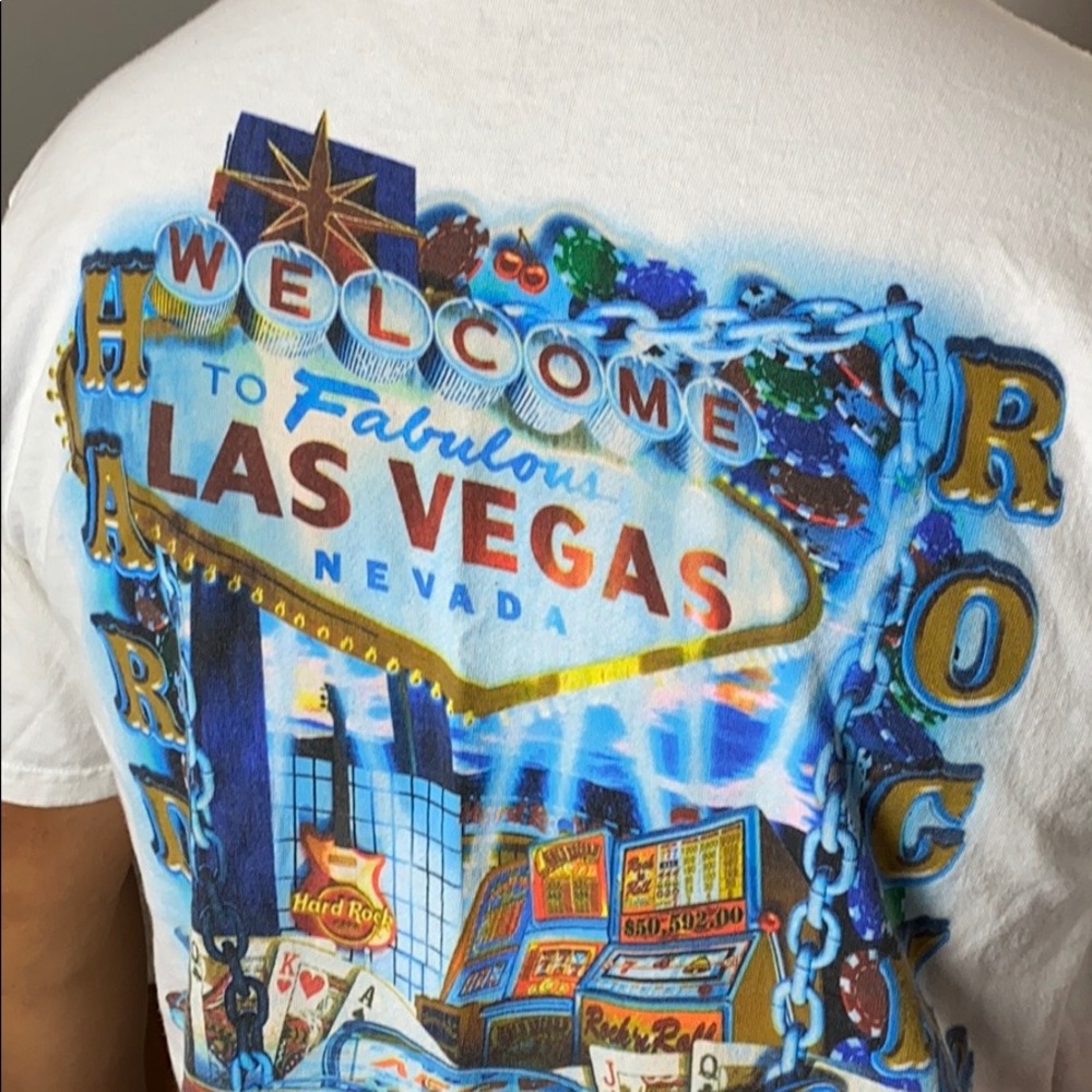 VTG Hard Rock #327 Las Vegas Strip Graphic T Shirt - Picture 5 of 7